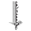 Dinosaur Height Chart Wall Decal, Kids wall decals