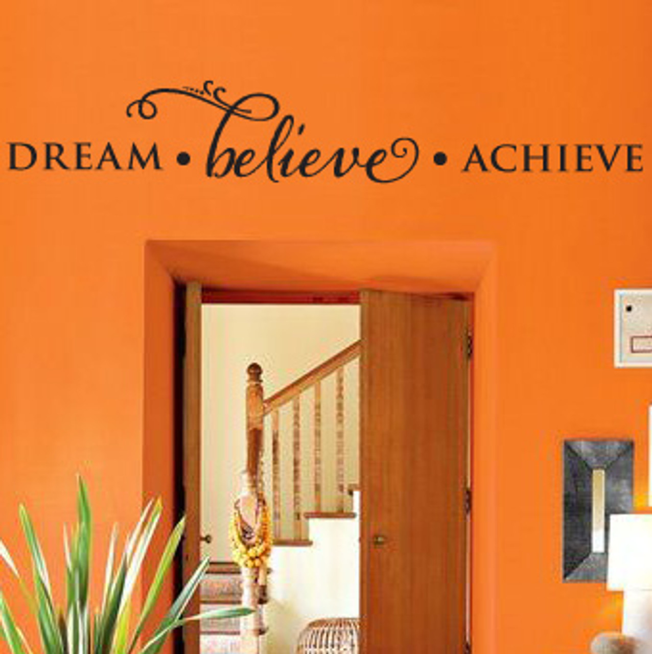 Dream Believe Achieve Gymnastics Wall Decal- Inspirational Wall Signs