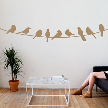 Birds on a Wire Wall Decal 01