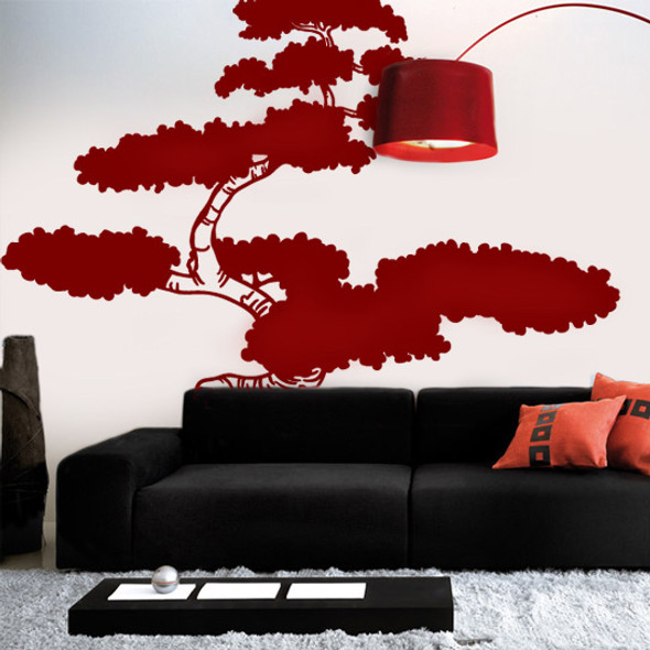 Asian Bonsai Tree Wall Decals