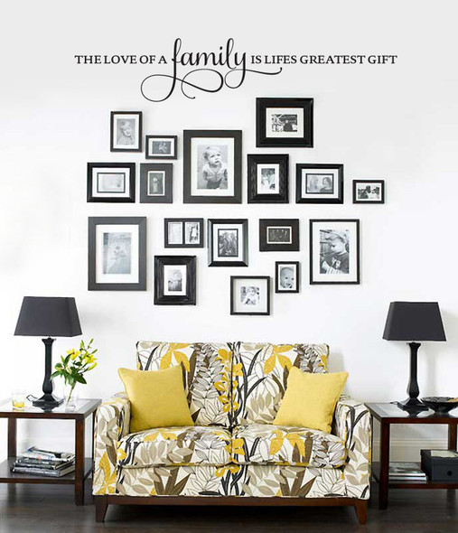 Wall Quotes, Wall Lettering - The Love of a Family Wall Quote