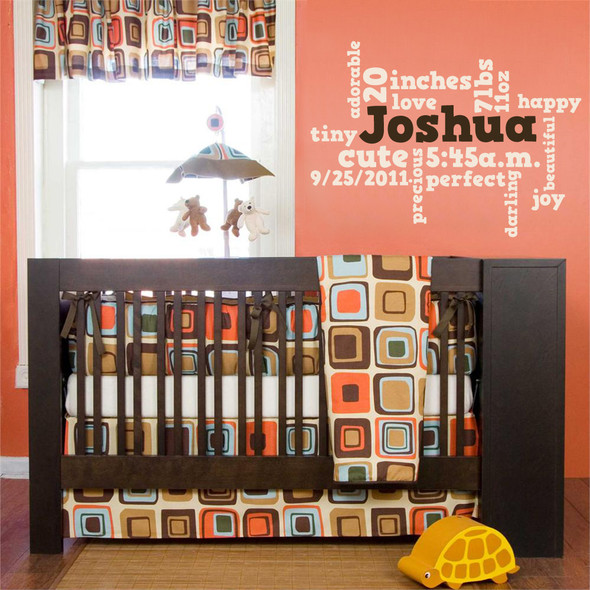 Nursery Wordle Word Cloud Wall Decal Nursery Wordle Word Cloud Wall Decal