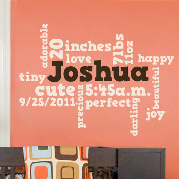 Nursery Wordle Word Cloud Wall Decal Nursery Wordle Word Cloud Wall Decal