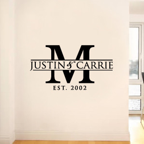 Elegant Monogram Wall Decal