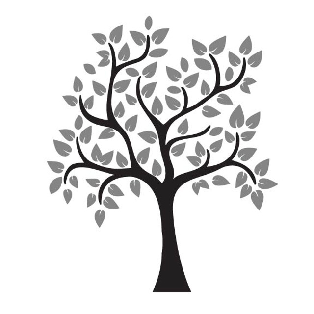 Small Leafy Tree Wall Decal | DecalMyWall.com