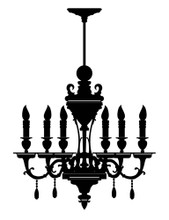 Decorative Chandelier Wall Decal D016