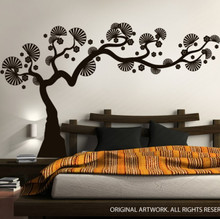 Modern Bonsai Tree Wall Decal | DecalMyWall.com