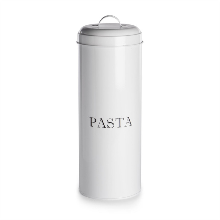 Pasta Canister Storage Jar Tin White | M&W