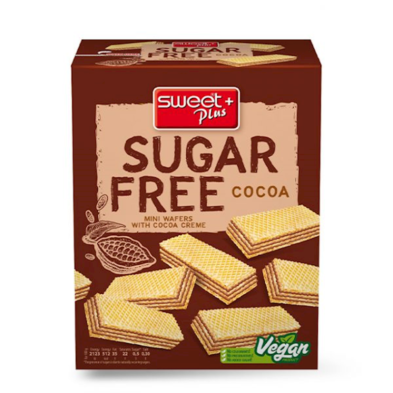 SweetPlus Sugar Free Wafers W Cocoa Cr me 180g sweetplus-sugar-free-wafers-w-cocoa-cr-me-180g
