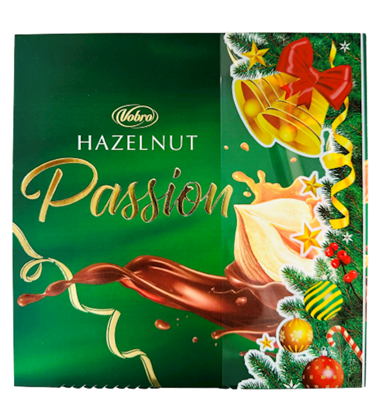 VOBRO XMAS CANDIES BOXED HAZELNUT PASSION 126GR