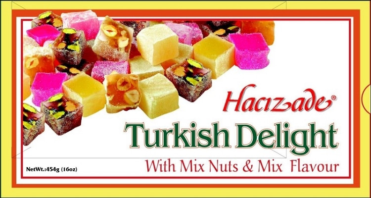 【tadakishi】 Hacizade Turkish Delight with Mix Nuts and Mix Flayvor 454g