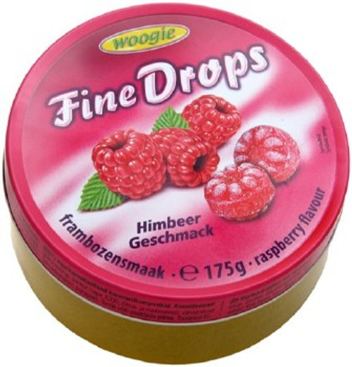 Woogie Fine Drops Raspberry Flavored Hard Candy 175g