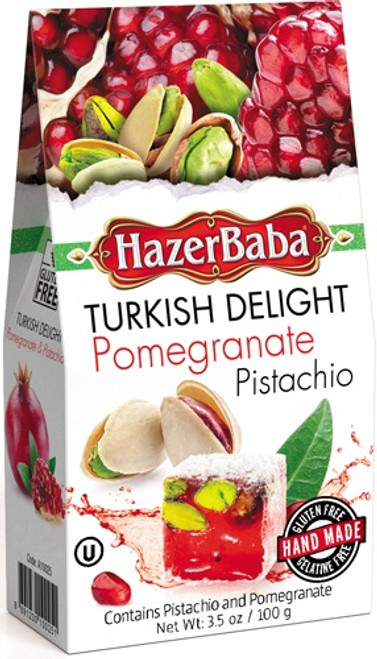 HAZERBABA PISTACHIO POMEGRANATE TURKISH DELIGHT 100GR