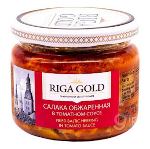 Riga Gold Glass Salaka-Herring in tomato sauce 280g