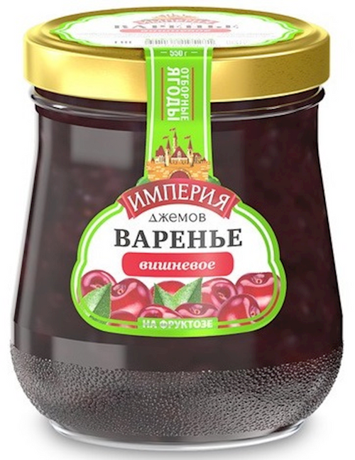 "IMPERIYA DJEMOV" SUGAR FREE CHERRY PRESERVE 550GR