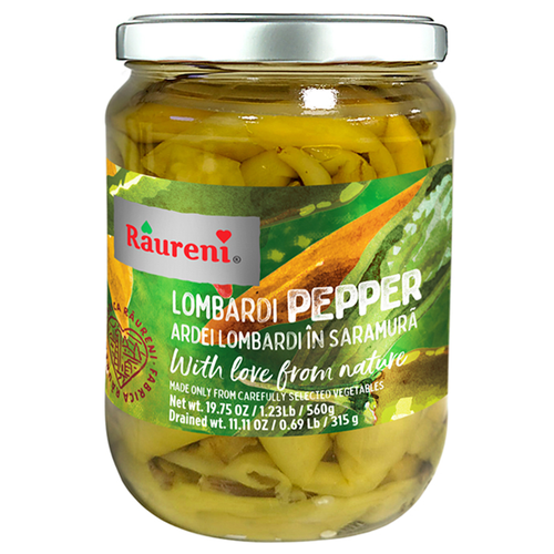 RAURENI LOMBARDI PEPPER in brine 560g