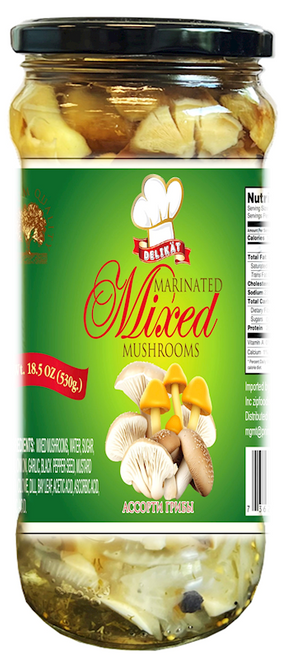 Delikat 530g Mixed Marinated Mushrooms 530g