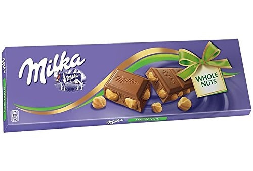 Milka Whole Nuts Large Chocolate Bar (250g /8.82 Oz)