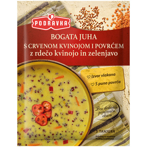 PODRAVKA HEARTY VEG SOUP RED QUINOA 70g