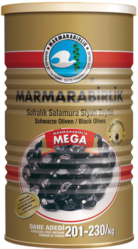 MB GEMLIK BLACK OLIVES XL MEGA 800GR CAN - Pirinfoods