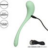 Elle Liquid Silicone Wand Rechargeable Waterproof Vibrator By CalExotics - Green