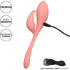 Elle Liquid Silicone Bunny Rechargeable Waterproof Dual Stimulation Vibrator By CalExotics - Orange