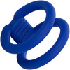 Admiral Dual Silicone Cock Cage & Ring By CalExotics - Blue