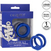 Admiral Dual Silicone Cock Cage & Ring By CalExotics - Blue