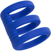 Admiral Triple Silicone Cock Cage & Ring By CalExotics - Blue