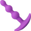 A-Play Beaded Vibrating Silicone Rechargeable Anal Plug With Remote By Doc Johnson - Purple