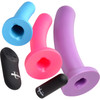 Strap U Triple Peg 28X Vibrating Rechargeable 5 Piece Silicone Dildo Set With Remote