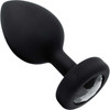 b-Vibe Vibrating Jewel Plug XXL Remote Control Silicone Anal Toy - Black