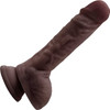 Dr. Skin Dr. Mason 8.75" Realistic Posable Silicone Suction Cup Dildo With Balls By Blush - Chocolate