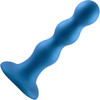Strap-on-Me Hybrid Collection Ballsy Silicone Suction Cup Dildo - L Metallic Blue