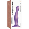 Strap-on-Me Hybrid Collection Curvy Silicone Suction Cup Dildo - L Metallic Purple
