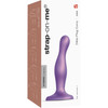 Strap-on-Me Hybrid Collection Curvy Silicone Suction Cup Dildo - S Metallic Purple
