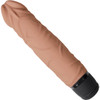 Powercocks Realistic Silicone Waterproof Rechargeable 6.5" Vibrator - Caramel