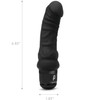 Powercocks Realistic Silicone Waterproof Rechargeable 6" Vibrator - Black