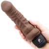 Powercocks Realistic Silicone Waterproof Rechargeable 6" Vibrator - Chocolate