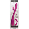 Inmi 7X Double Team Rechargeable Silicone Double Vibrating Dildo With Remote - Purple