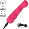 Liquid Silicone Pixies Curvy Rechargeable Waterproof Vibrator By CalExotics - Pink