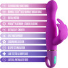 Aria Naughty AF 10-Function Silicone Dual Stimulation Vibrator By Blush - Plum