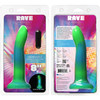 Rave By Addiction Silicone 8" Glow In The Dark Bendable Suction Cup Dildo - Blue & Green