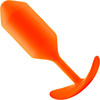 b-Vibe Snug Plug 3 Large Silicone Weighted Butt Plug - Orange