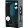 b-Vibe Snug Plug 6 XXXL Silicone Weighted Butt Plug - Marine