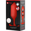 b-Vibe Snug Plug 6 XXXL Silicone Weighted Butt Plug - Red