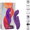 Stella Liquid Silicone Dual Pleaser Rechargeable Waterproof Rabbit Style Vibrator By CalExotics - Purple