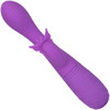 Rechargeable Butterfly Kiss Silicone Flutter Dual Stimulation Vibrator By CalExotics - Purple