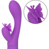 Rechargeable Butterfly Kiss Silicone Flutter Dual Stimulation Vibrator By CalExotics - Purple