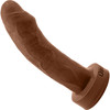 The Reservo Uncut 6" Silicone Uncircumcised Dual Density Realistic Dildo By Uberrime - Chocolate